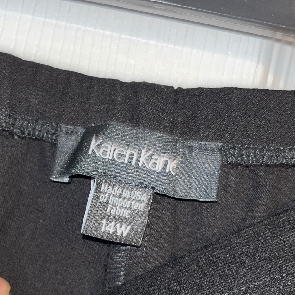 Karen Kane Women’s Black Straight Leg Dress Pants with Elastic Waist Sz-14W - Picture 4 of 6